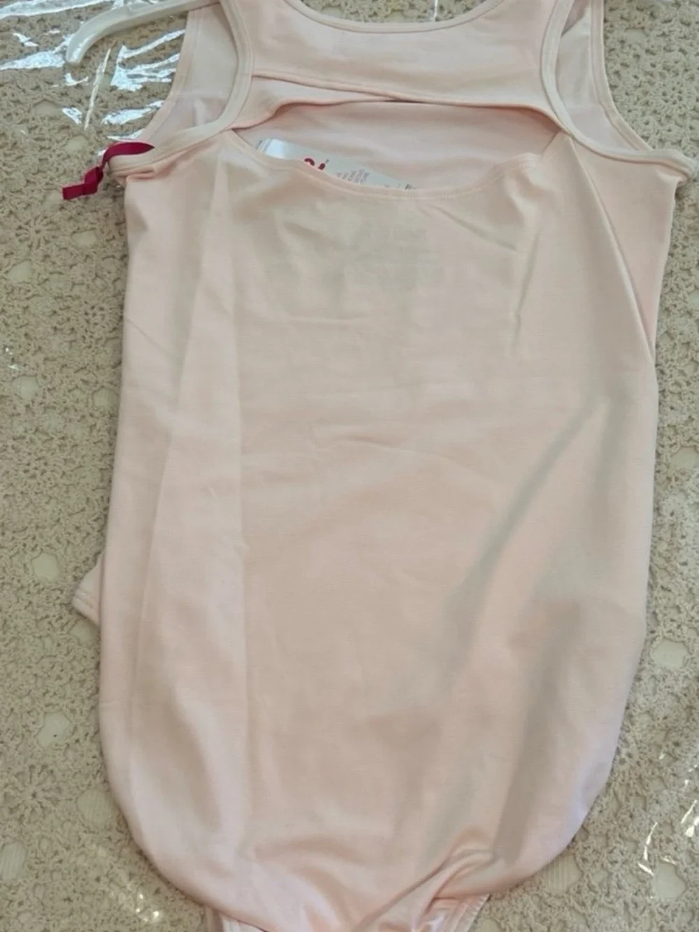 Justice Light Pink Girls' One-Piece Bodysuit